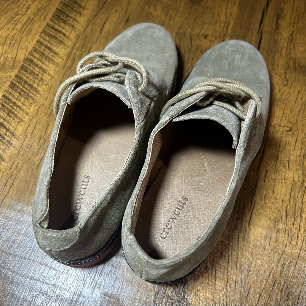 Crewcuts J. Crew Suede Oxford’s Contrast Rubber Sole Boys Shoes - Picture 4 of 9